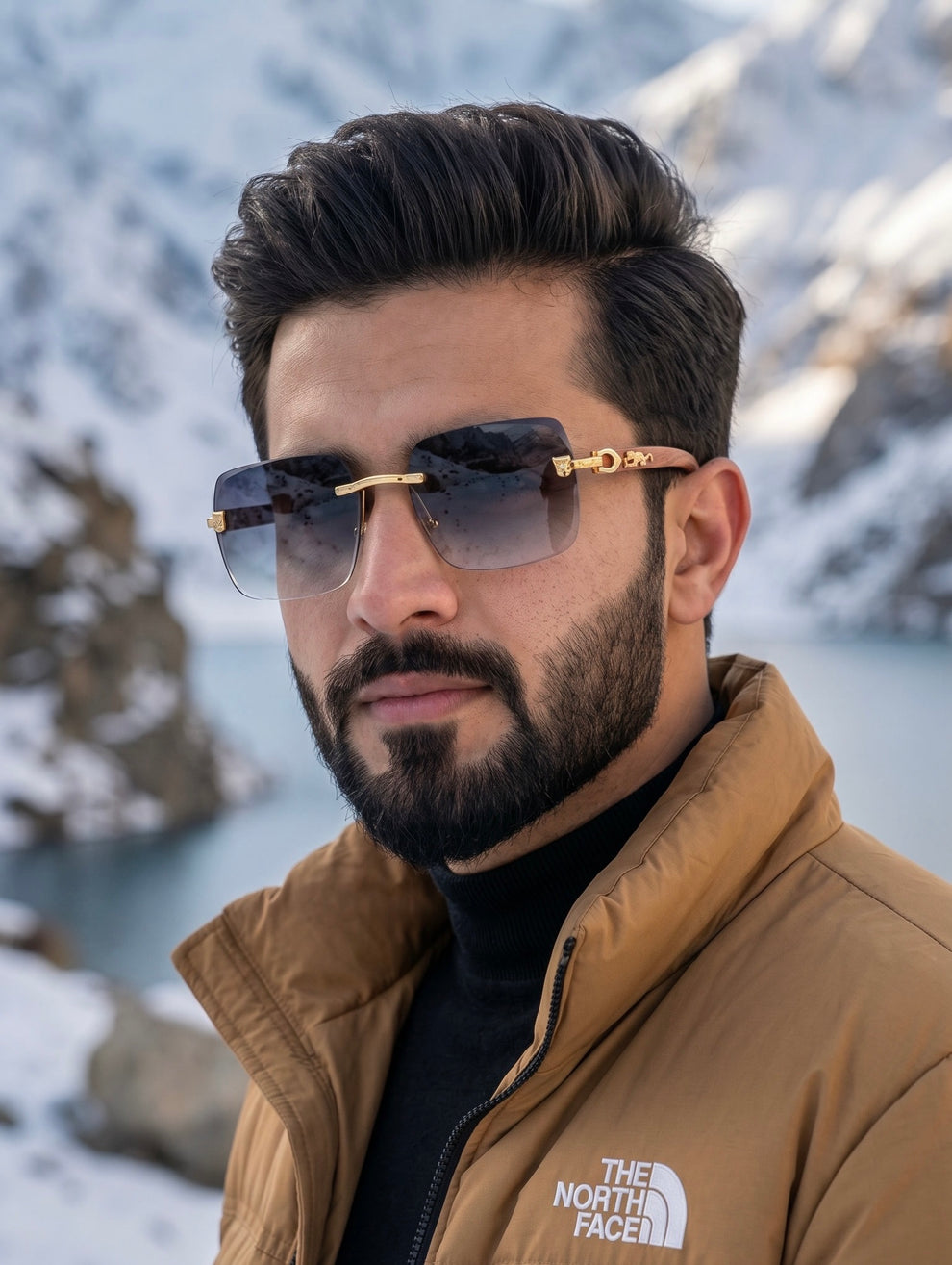 Rimless Panther Fashion Sunglasses