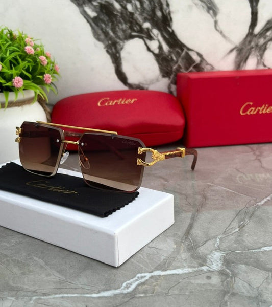 Cartier Wooden Panther Gold Shades