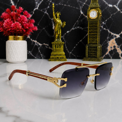 Luxury Rimless Gradient Sunglasses