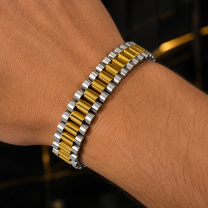 Premium Gold & Silver Stainless Steel Jubilee Bracelet