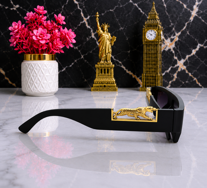 Leopard Aura Black Sunglasses