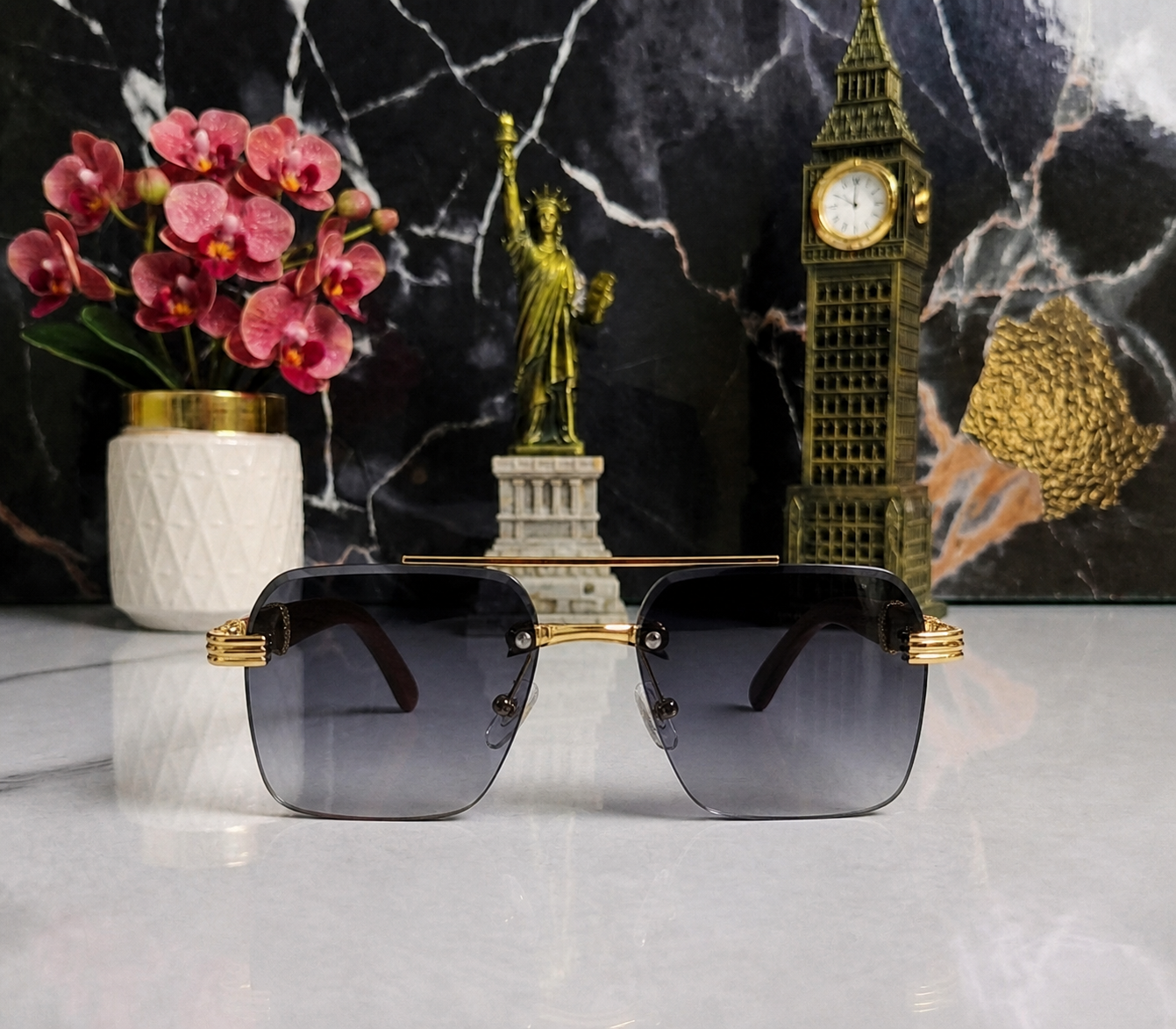 Rimless Square Sunglasses