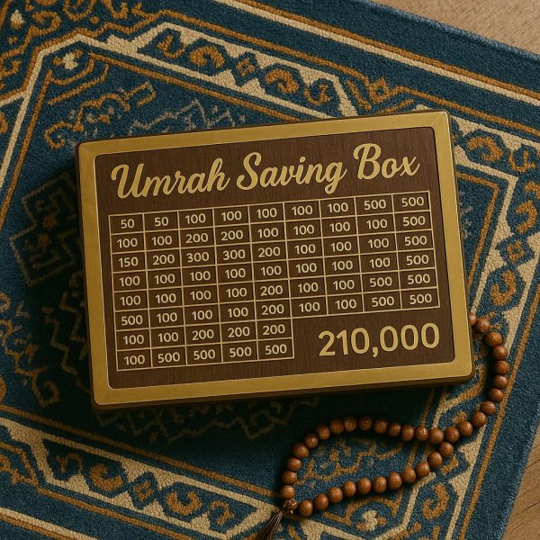 Wooden Saving Box – Umrah Saving Box