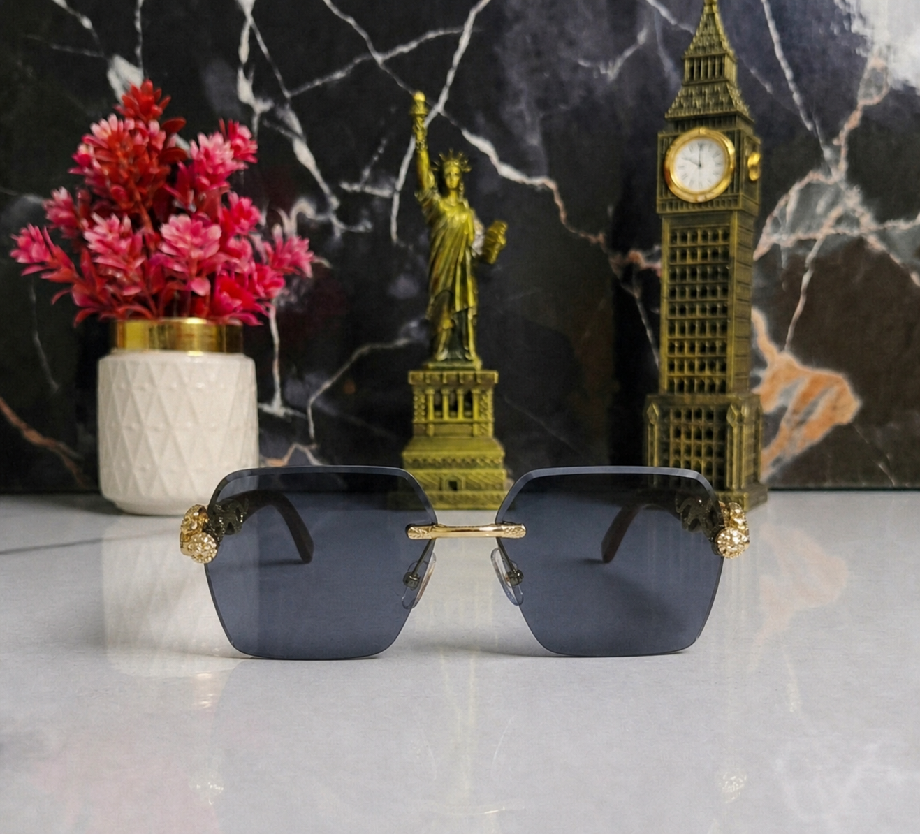 Rimless Square Sunglasses