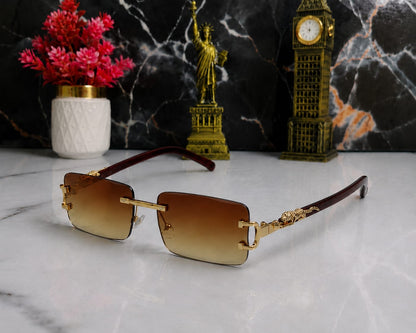 RIMLESS SUNGLASSES WITH PANTHER