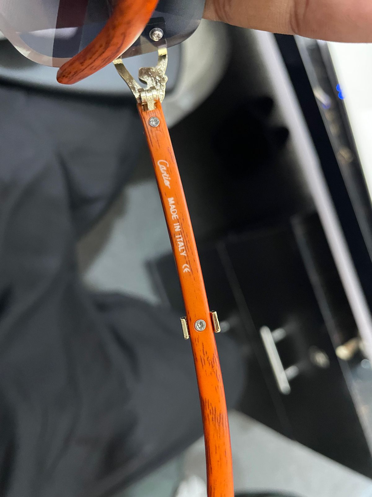 Cartier Wooden Panther Gold Shades