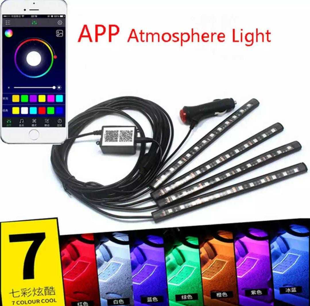 ATMOSPHERE LIGHTS FOR BIKE (125,CD70) BLUETOOTH CONNECTION WITH MOBILE